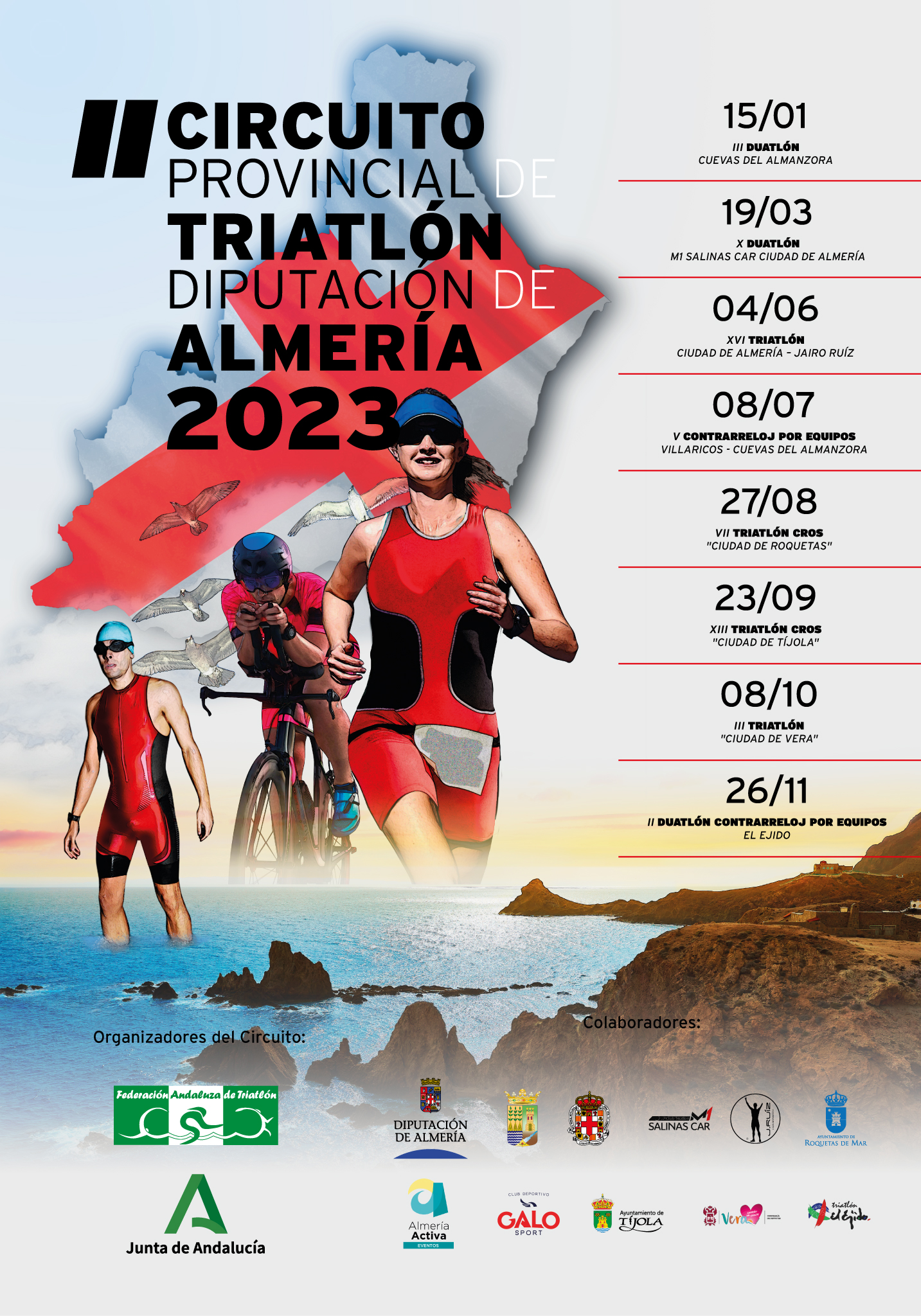 Circuito Provincial de Triatlón de la Diputación de Almería 2023. Tíjola 23-8-23